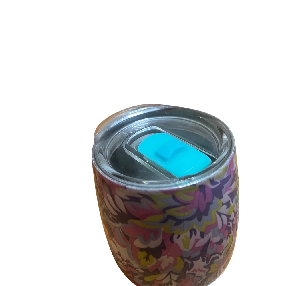 Swig Tumbler Cup Floral Print Lid Travel Mug Stemless Wine - Picture 2 of 3